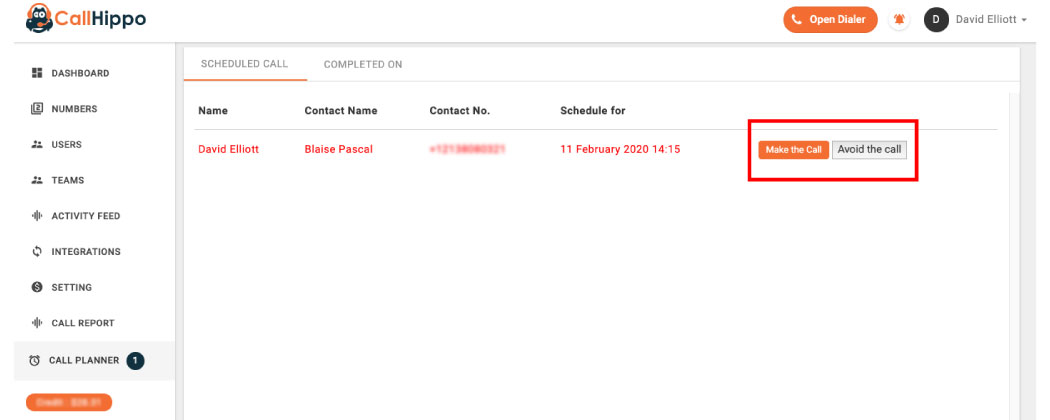 Advanced Scheduled Call Reminders