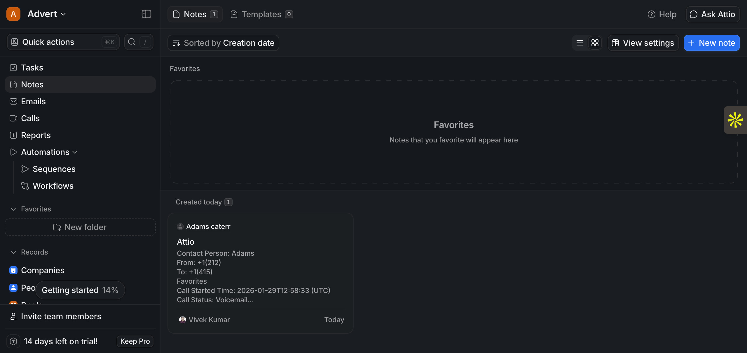Contact Sync & History