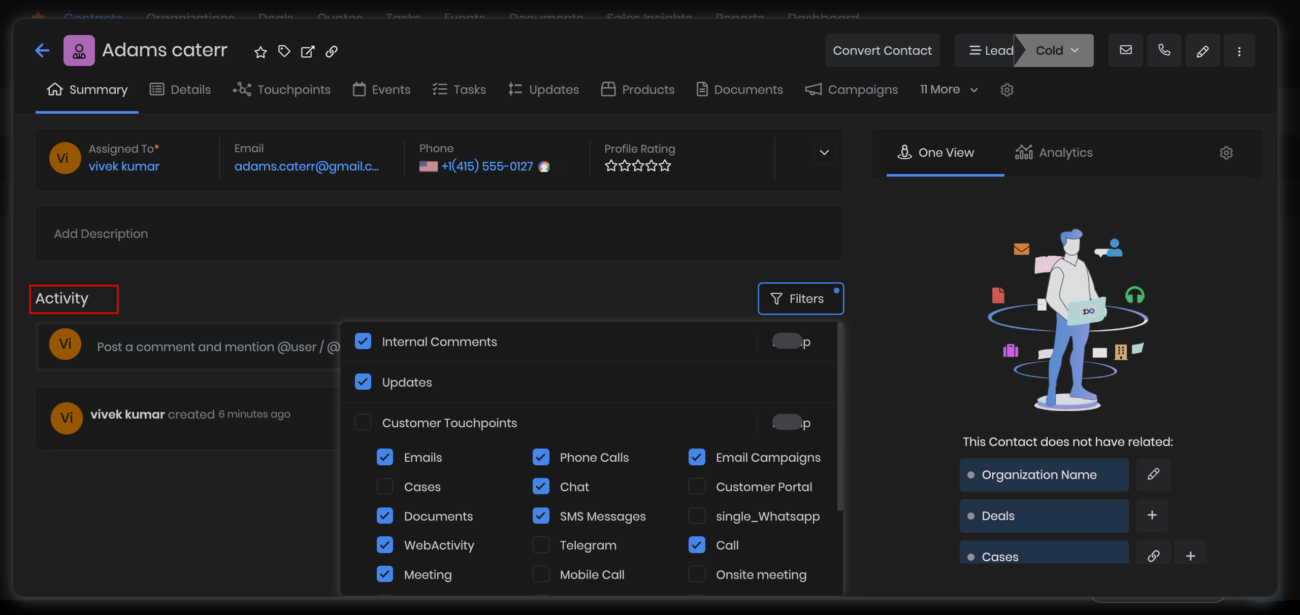 Track Activities Automatically